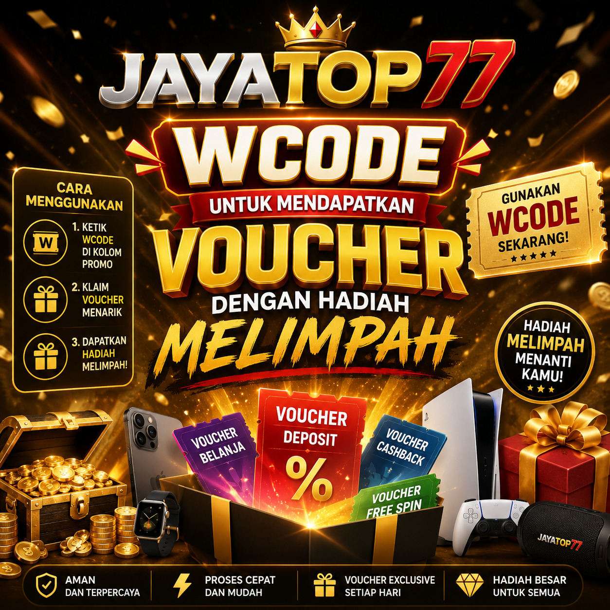 JAYATOP77 : Wcode Untuk Mendapatkan Voucher Dengan Hadiah Melimpah